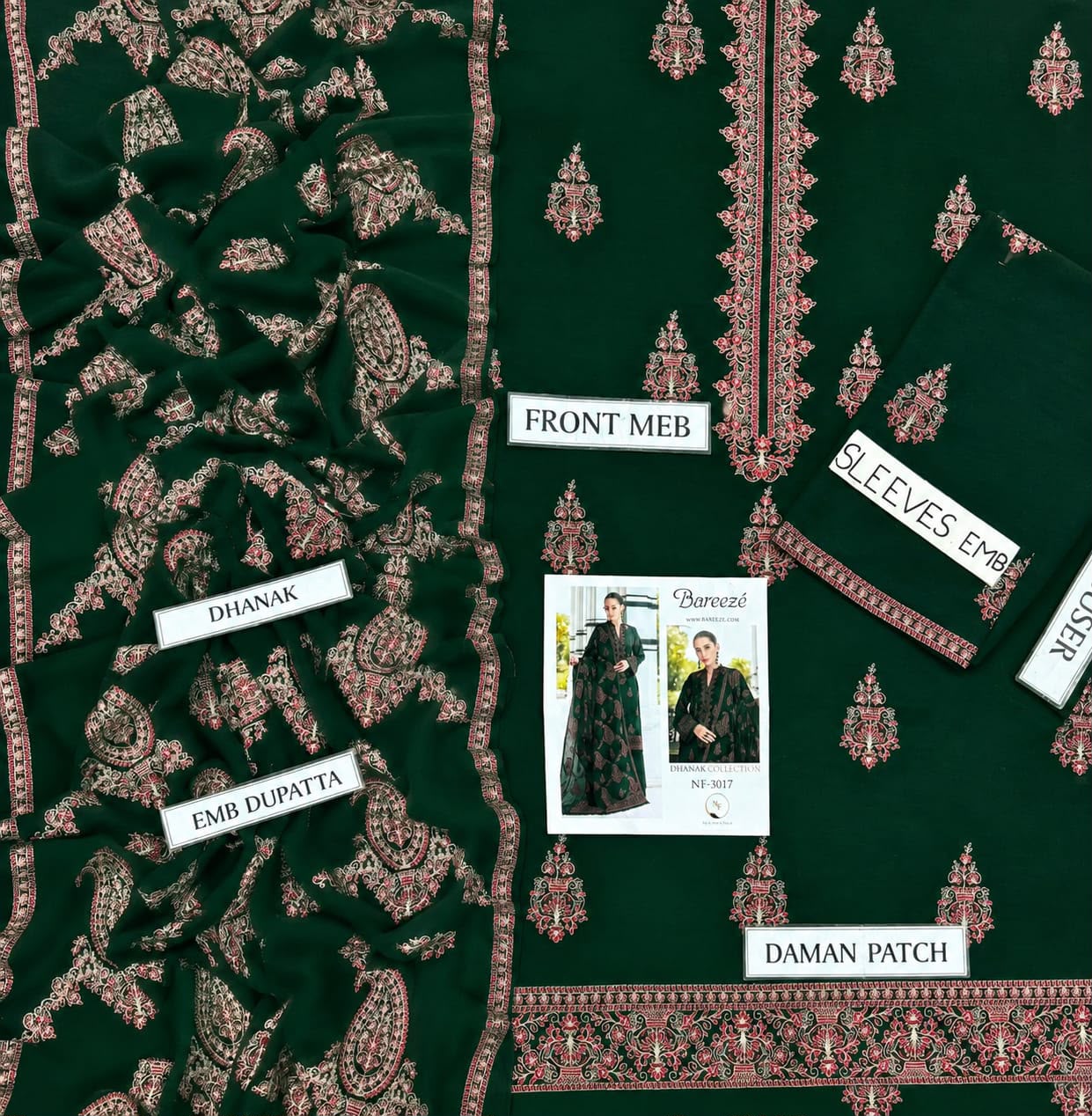 Bareeze Embroidered Heavy Dhanak Suit - image 8