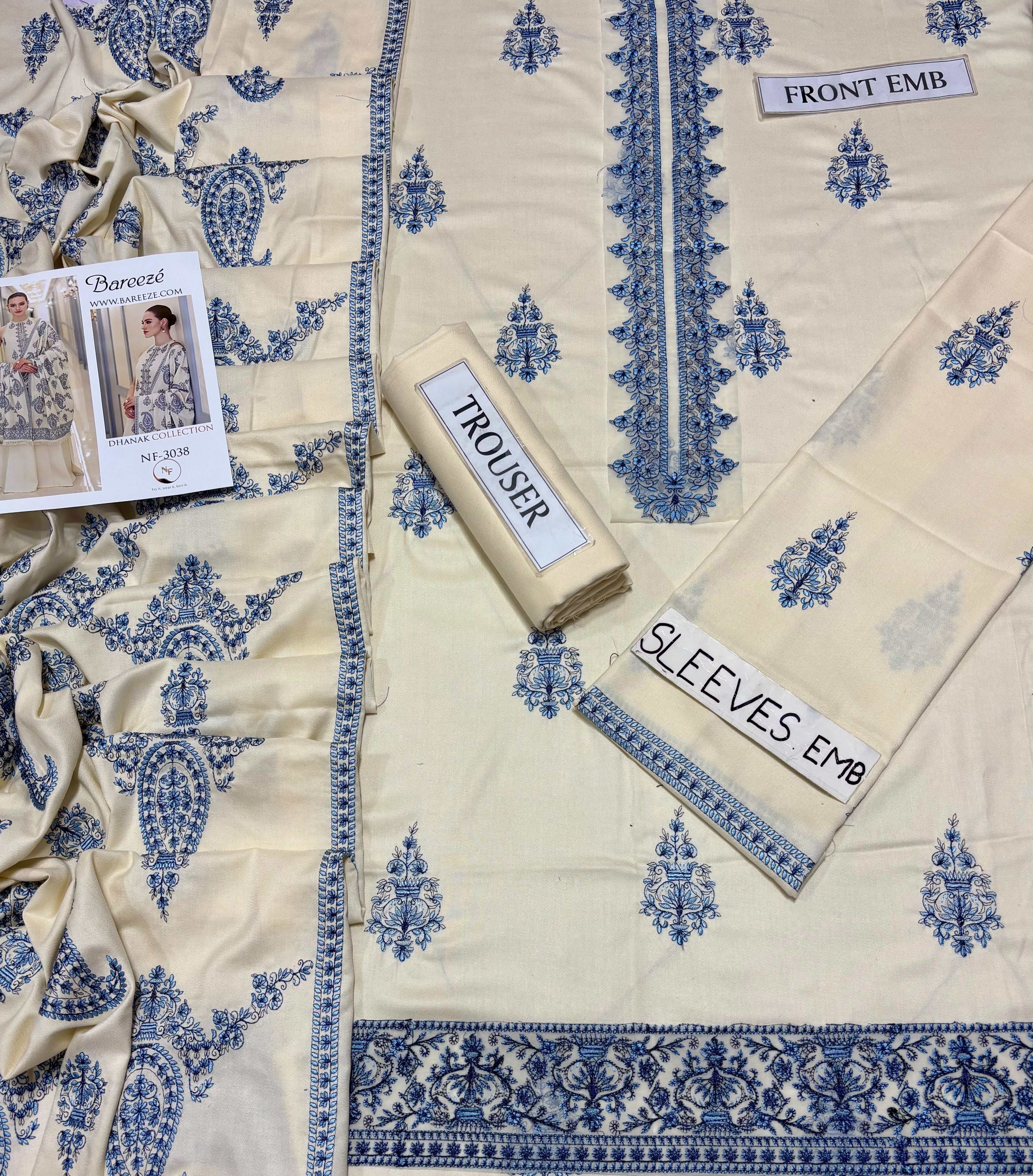 Bareeze Embroidered Heavy Dhanak Suit - image 9