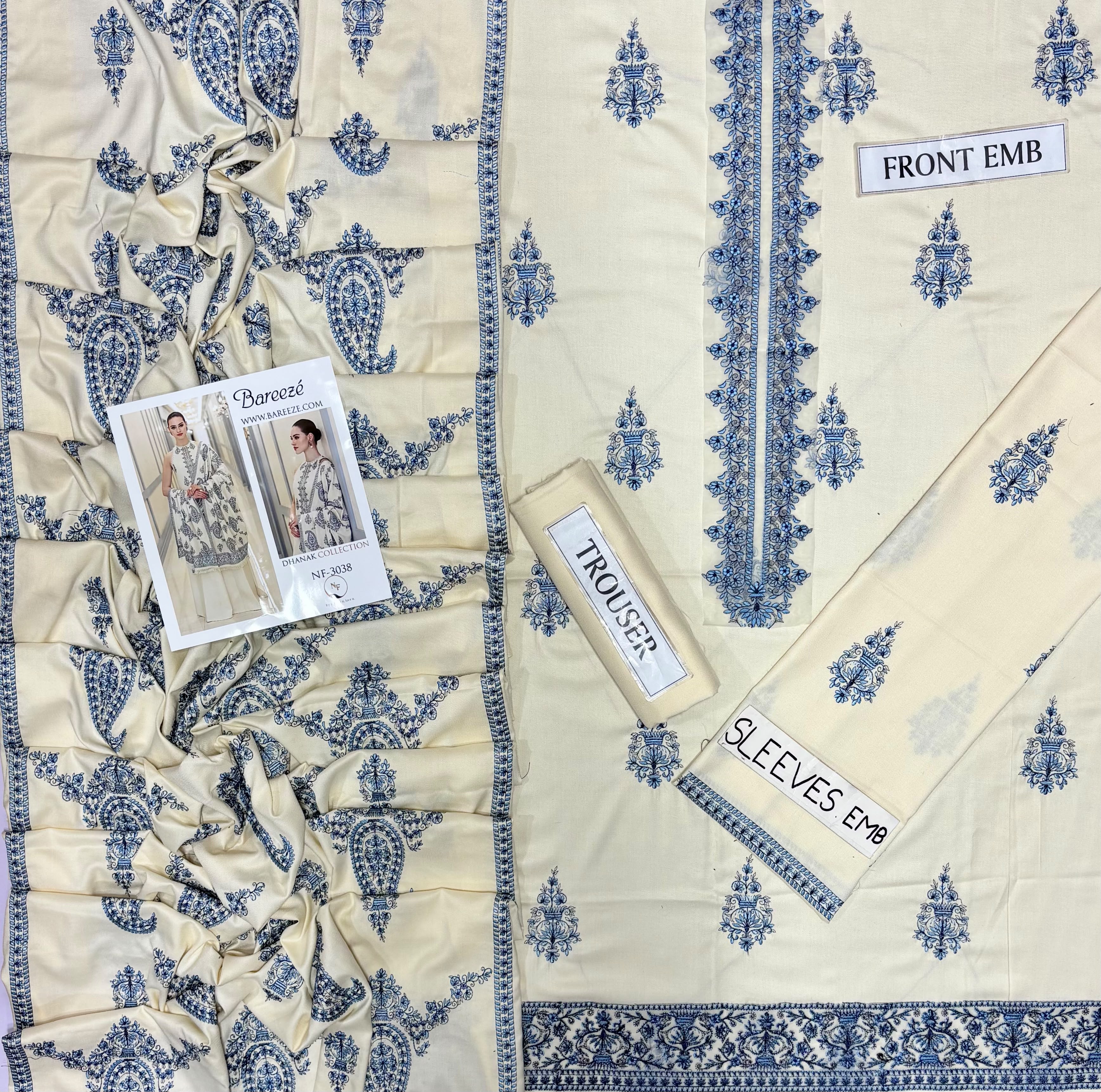 Bareeze Embroidered Heavy Dhanak Suit - image 12