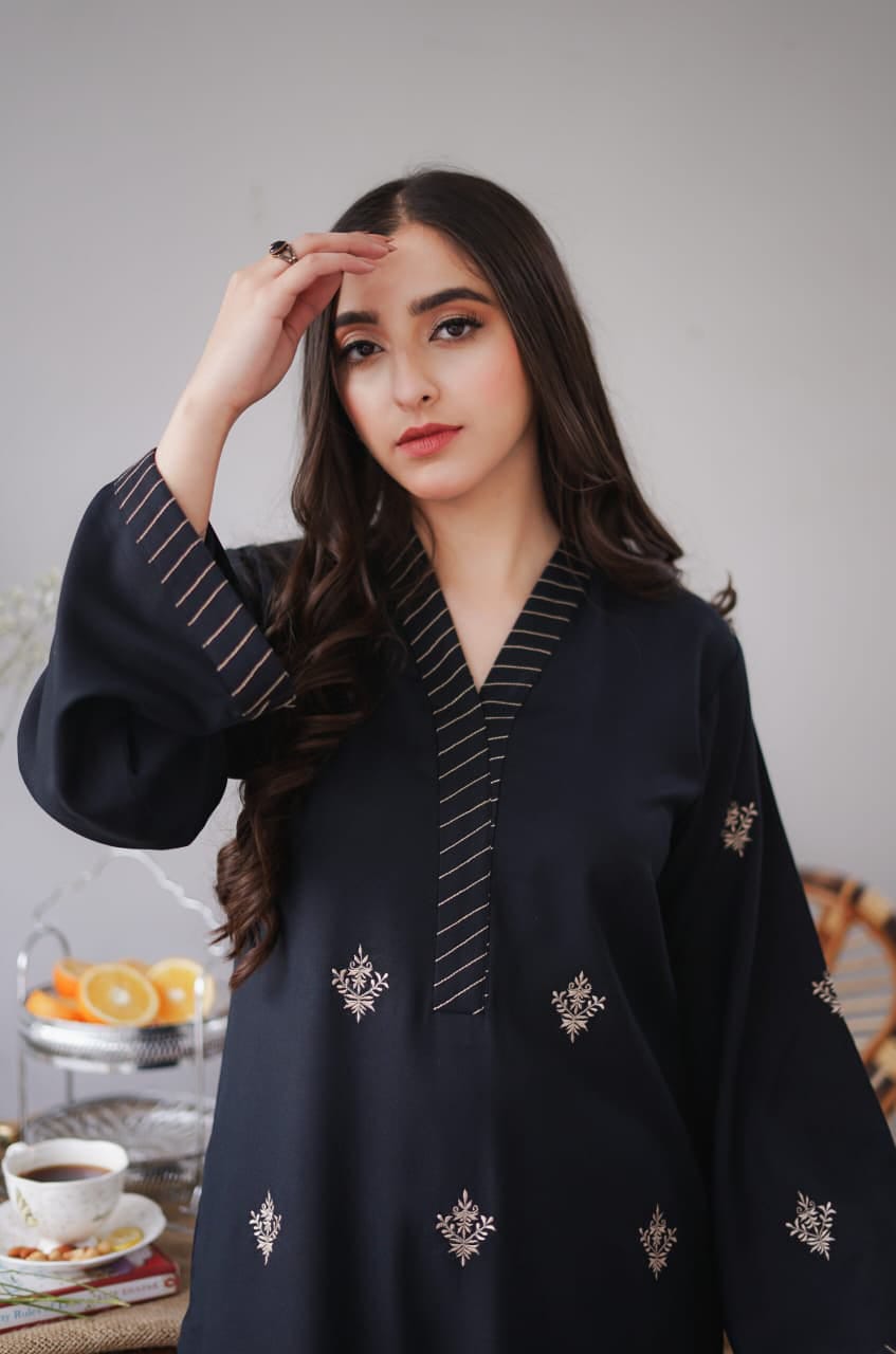 Asling 3PC Embroidered Dhanak Suit - image 7
