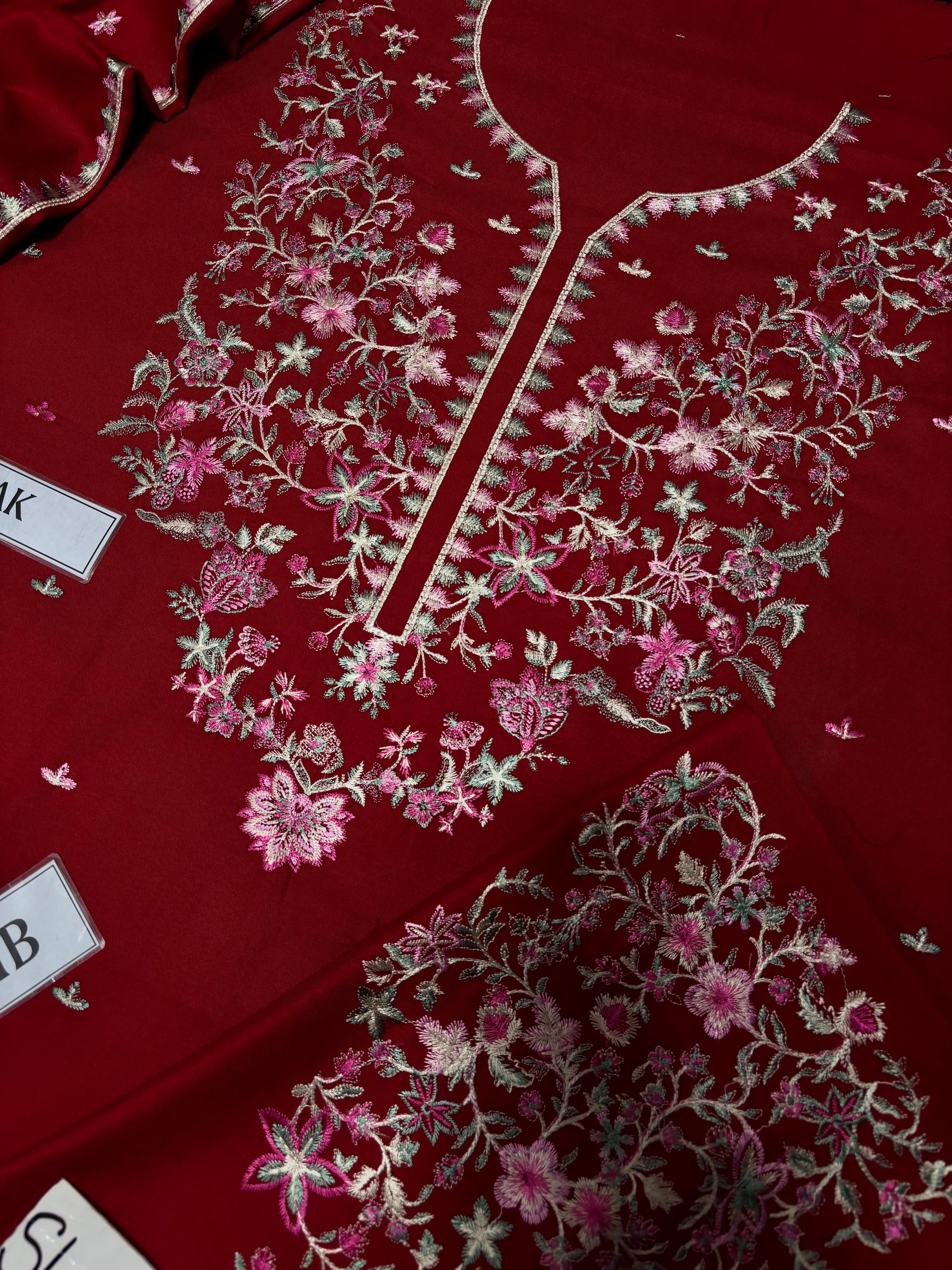 Batik A-82 3PC Embroidered Dhanak Suit - image 6