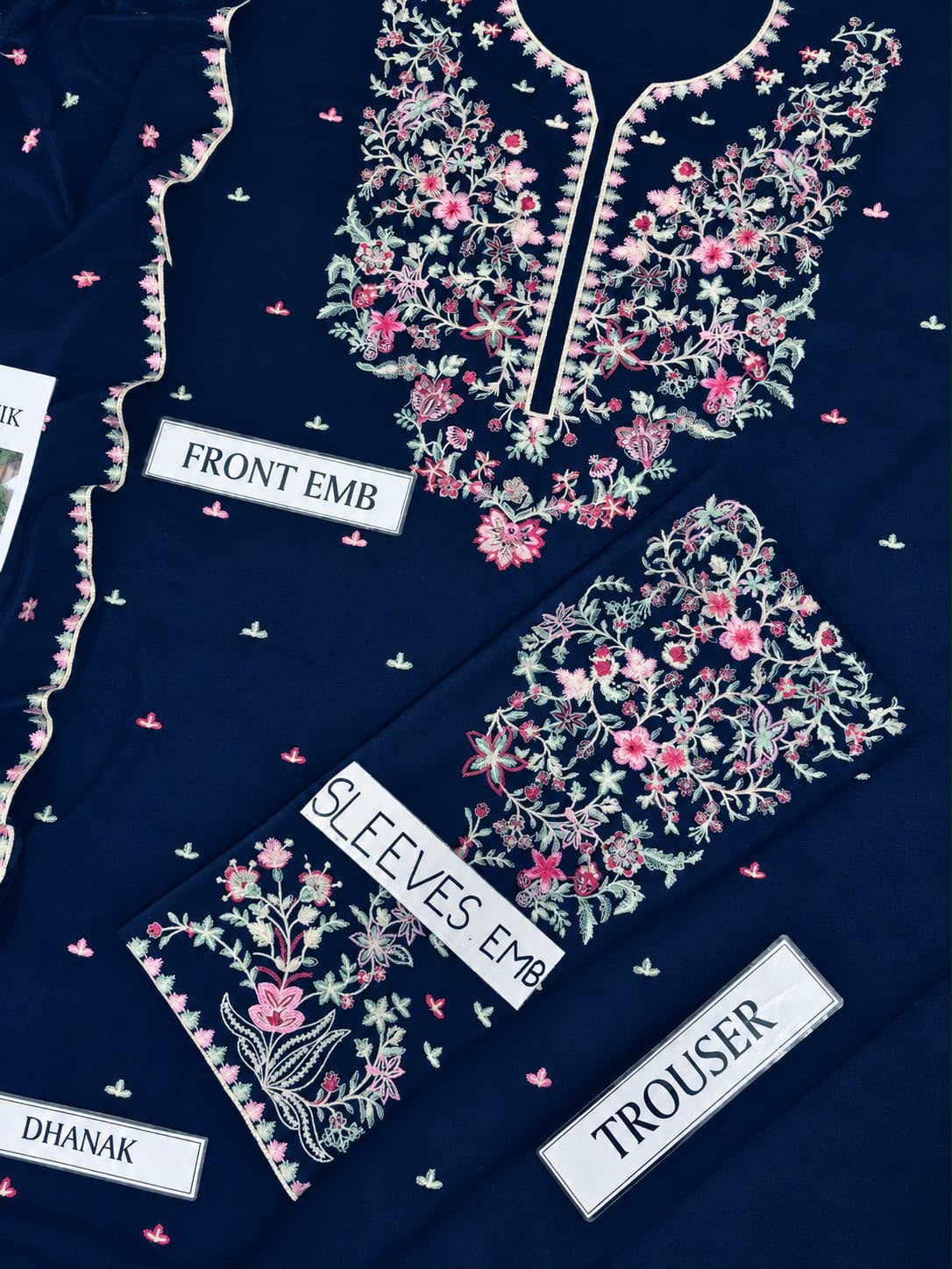 Batik A-82 3PC Embroidered Dhanak Suit - image 14