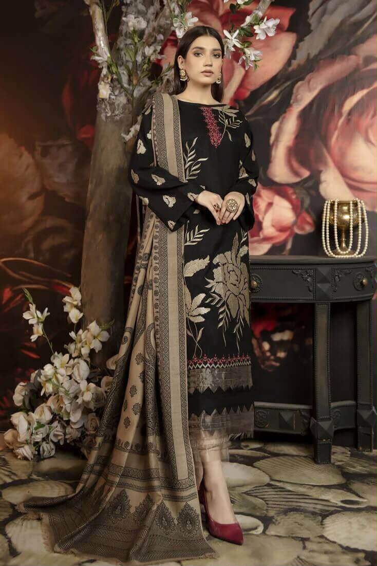 Batik NF 3032 3PC Heavy Embroidered Dhanak Suit - image 7