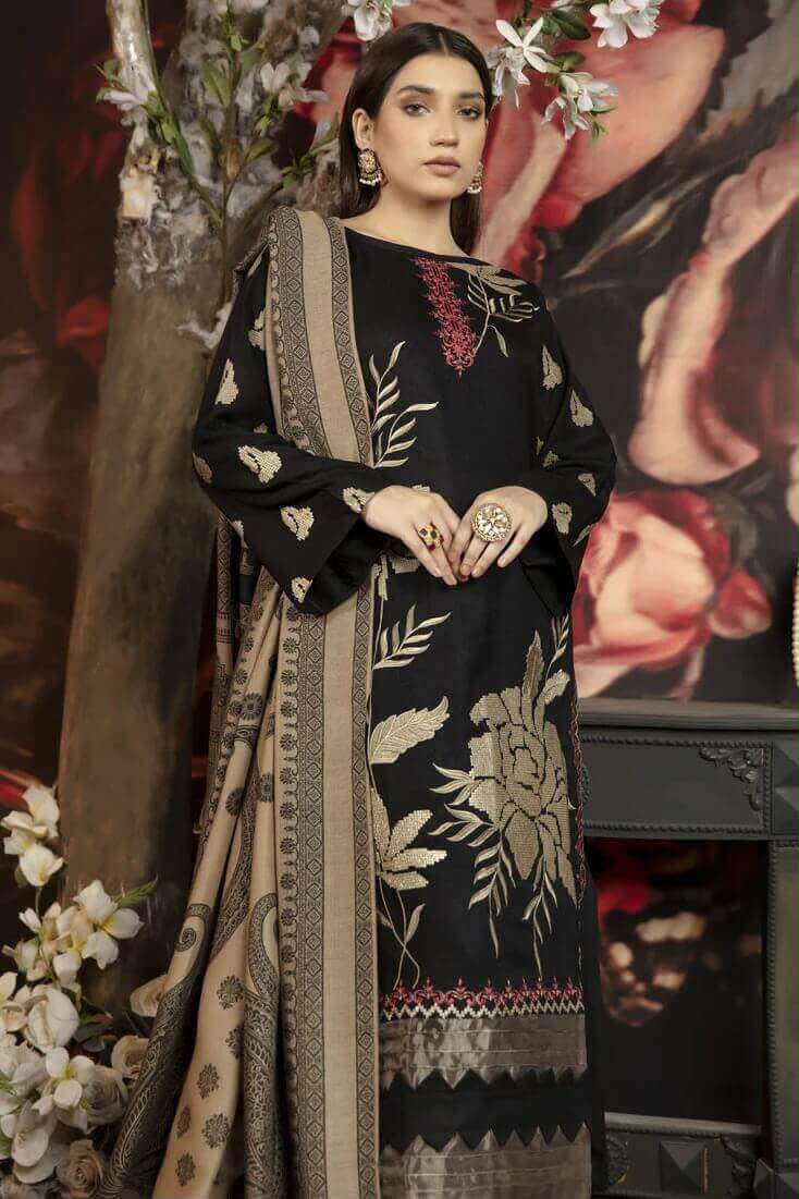 Batik NF 3032 3PC Heavy Embroidered Dhanak Suit - image 12