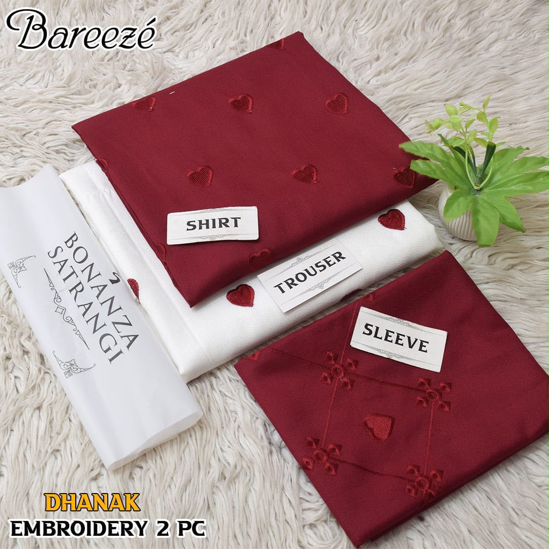 Bonanza Satrangi 2PC Embroidered Dhanak Suit - image 5