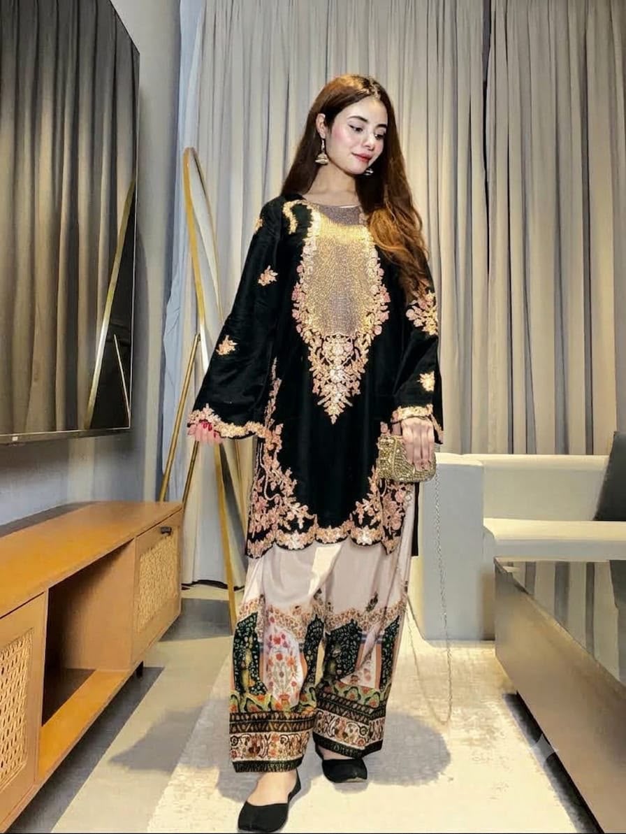 Ethnic Wear D435 Premium 2-Piece Silk Suit - image 5