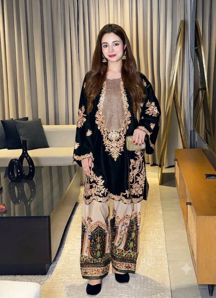 Ethnic Wear D435 Premium 2-Piece Silk Suit - image 9