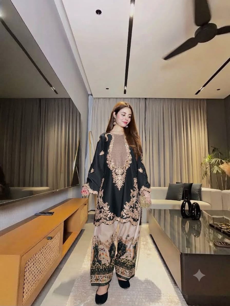 Ethnic Wear D435 Premium 2-Piece Silk Suit - image 13