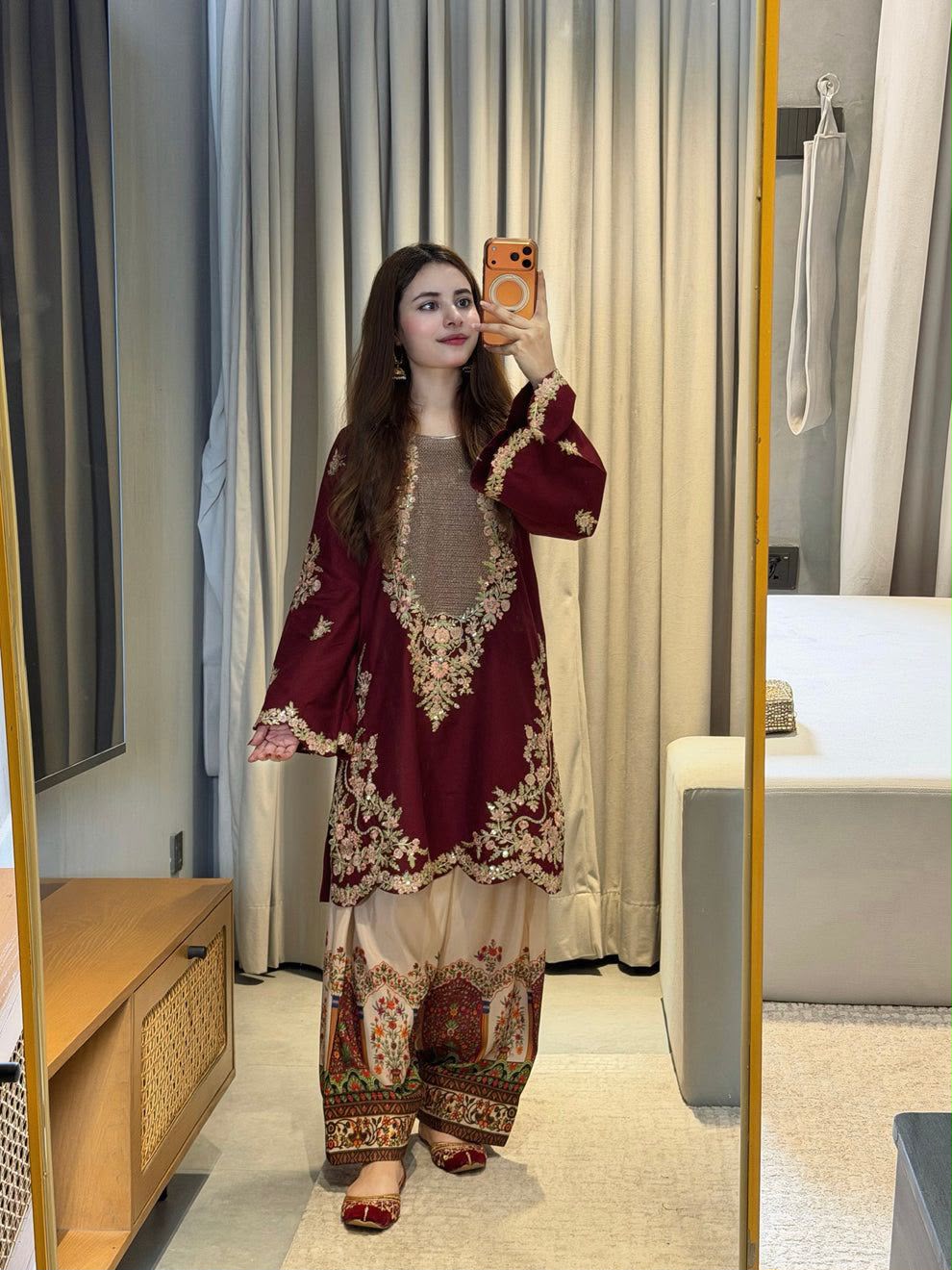 Ethnic Wear D435 Premium 2-Piece Silk Suit - image 18