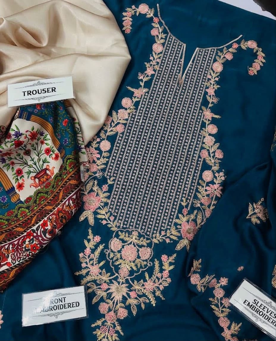 Ethnic Wear D435 Premium 2-Piece Silk Suit - image 24