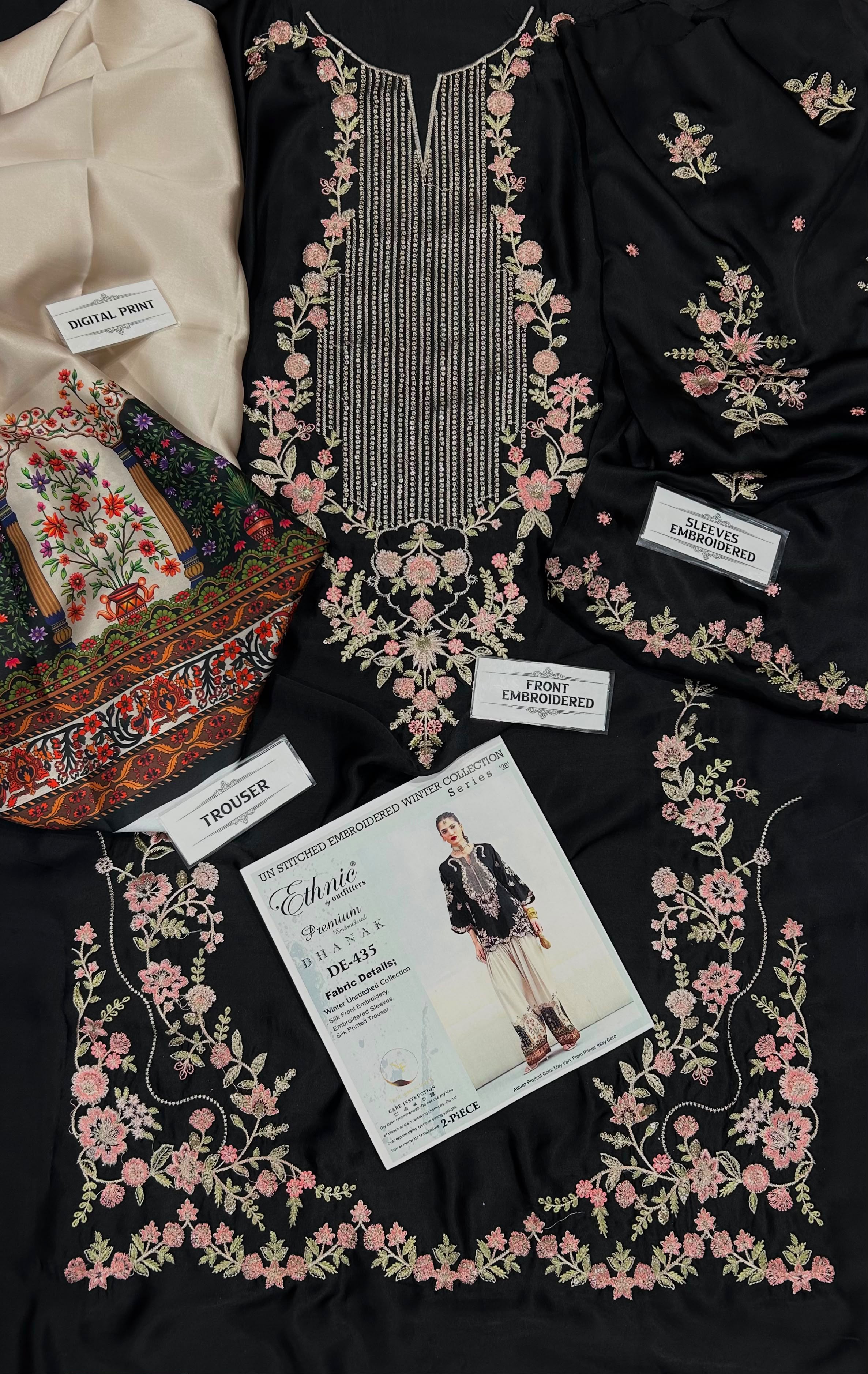 Ethnic Wear D435 Premium 2-Piece Silk Suit - image 25