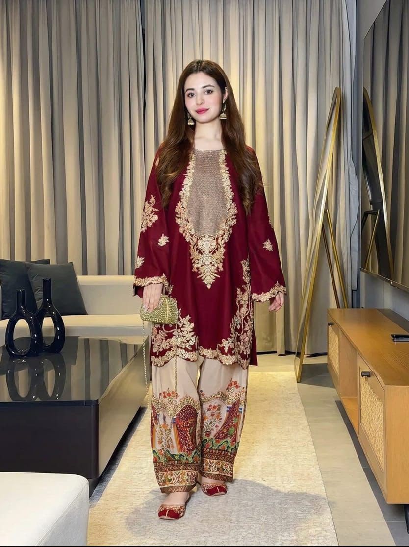 Ethnic Wear D435 Premium 2-Piece Silk Suit - image 26