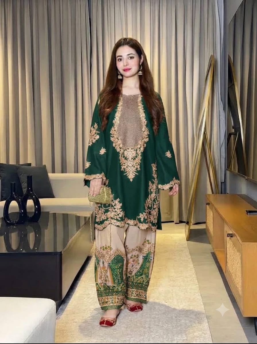 Ethnic Wear D435 Premium 2-Piece Silk Suit - image 28
