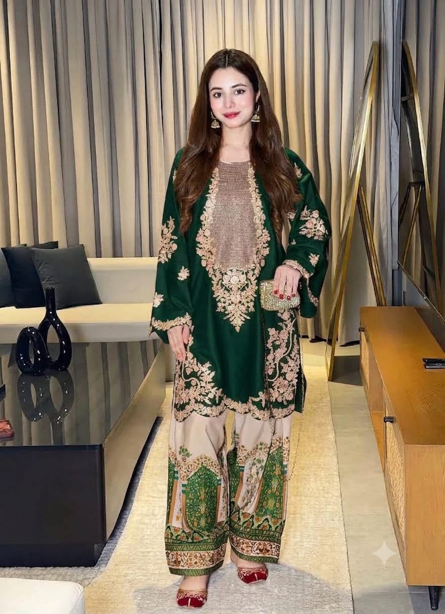 Ethnic Wear D435 Premium 2-Piece Silk Suit - image 30