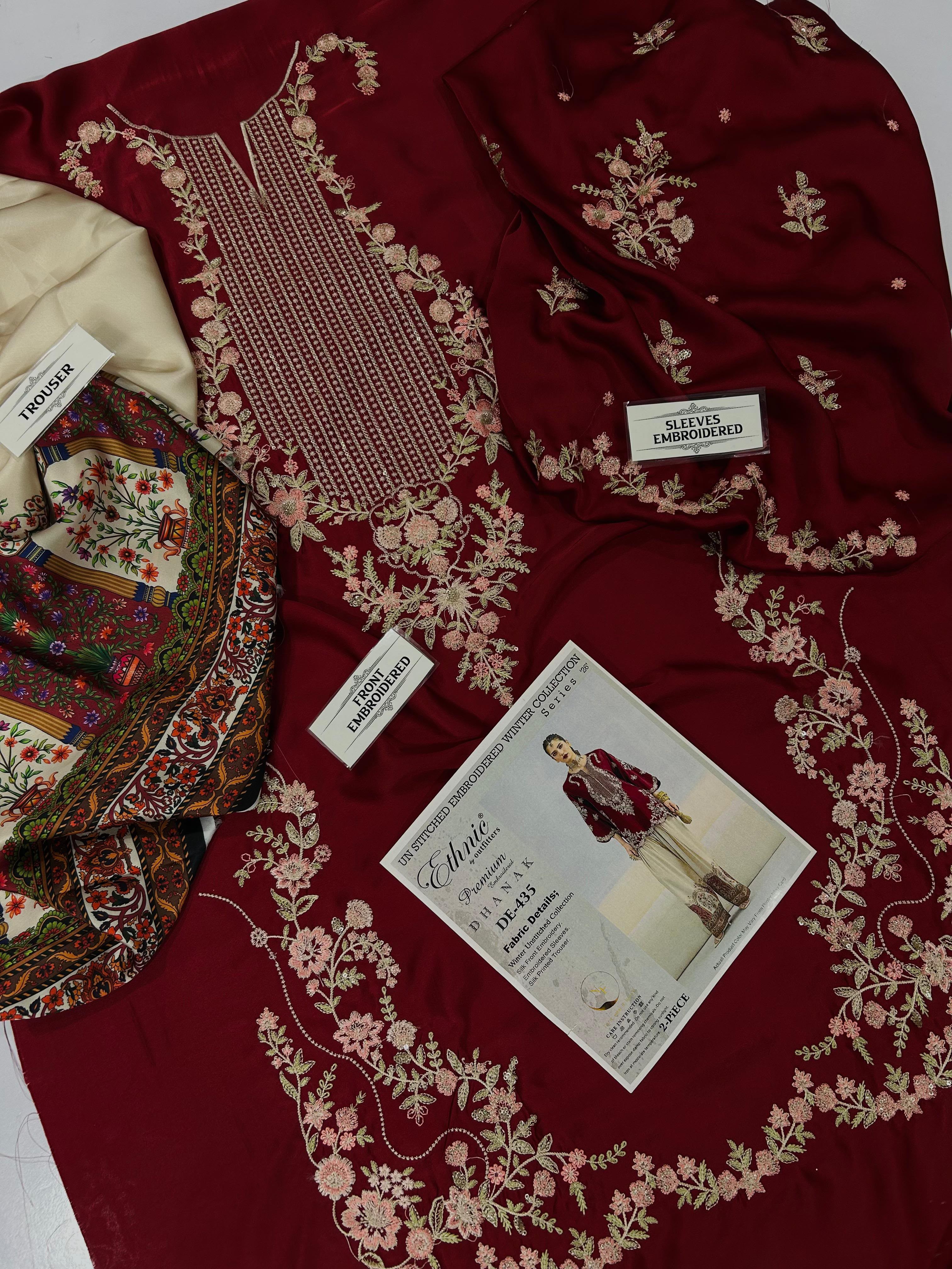 Ethnic Wear D435 Premium 2-Piece Silk Suit - image 31
