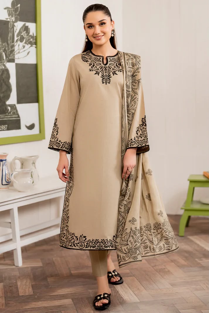 Garnet NF 3033 3PC Embroidered Dhanak Suit - image 6
