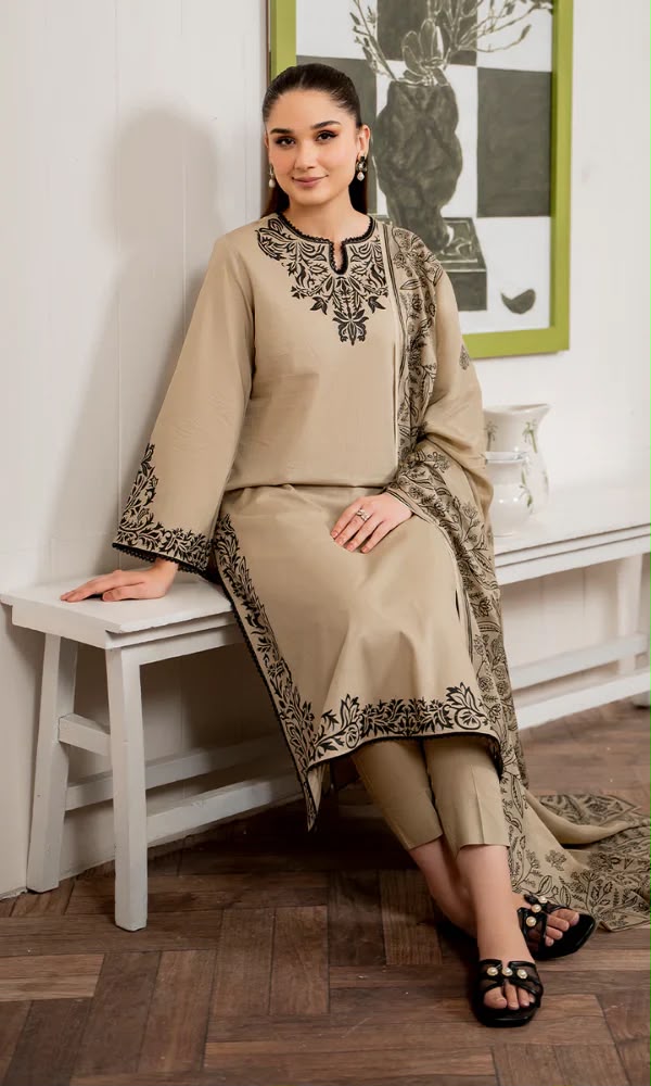 Garnet NF 3033 3PC Embroidered Dhanak Suit - image 10