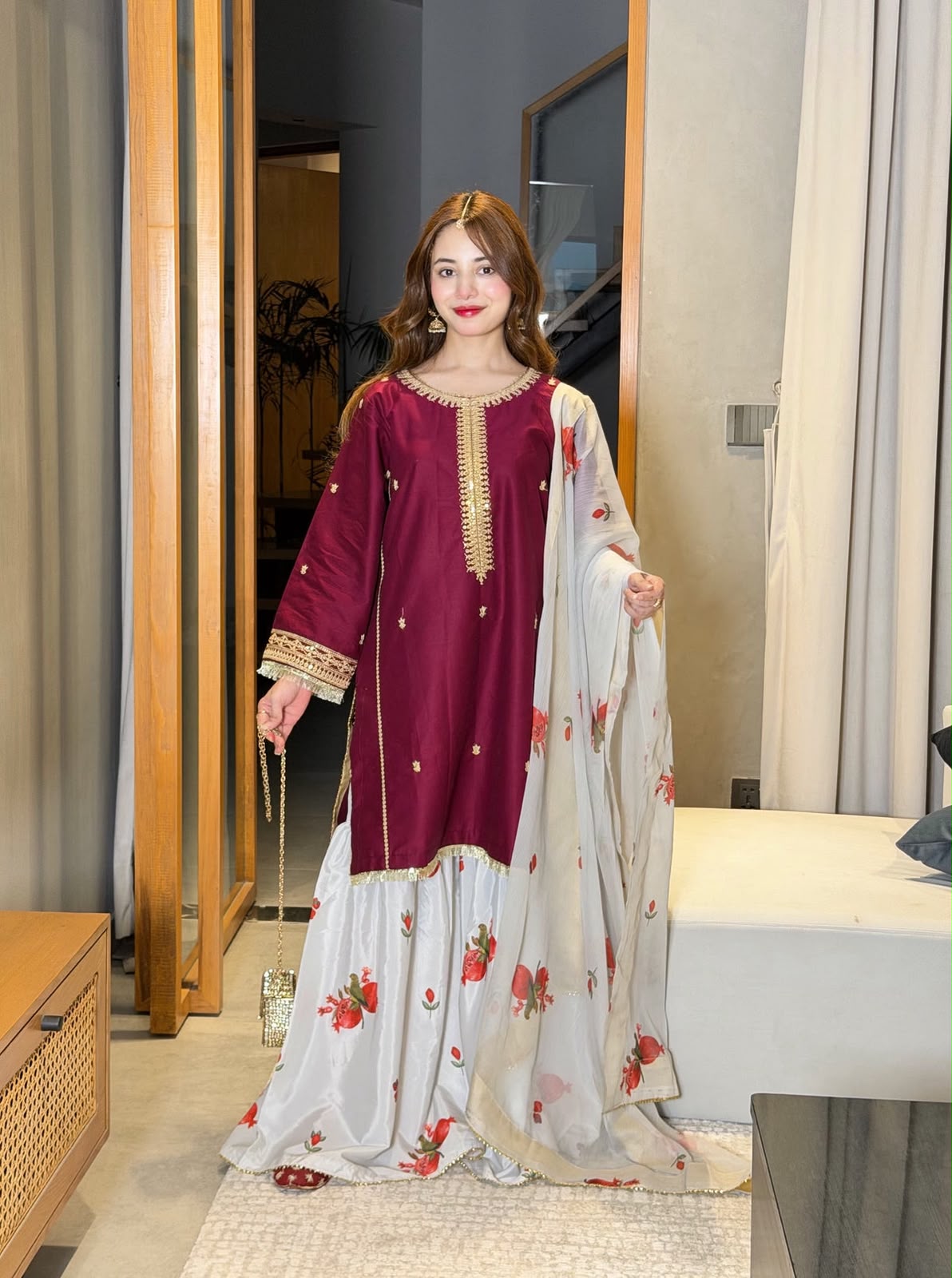 Preet Pret NF 3036 3PC Embroidered Dhanak Suit - image 9