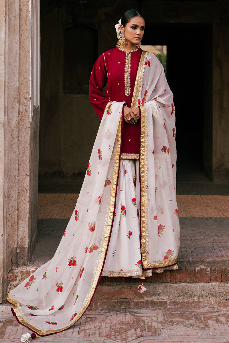 Preet Pret NF 3036 3PC Embroidered Dhanak Suit - image 12
