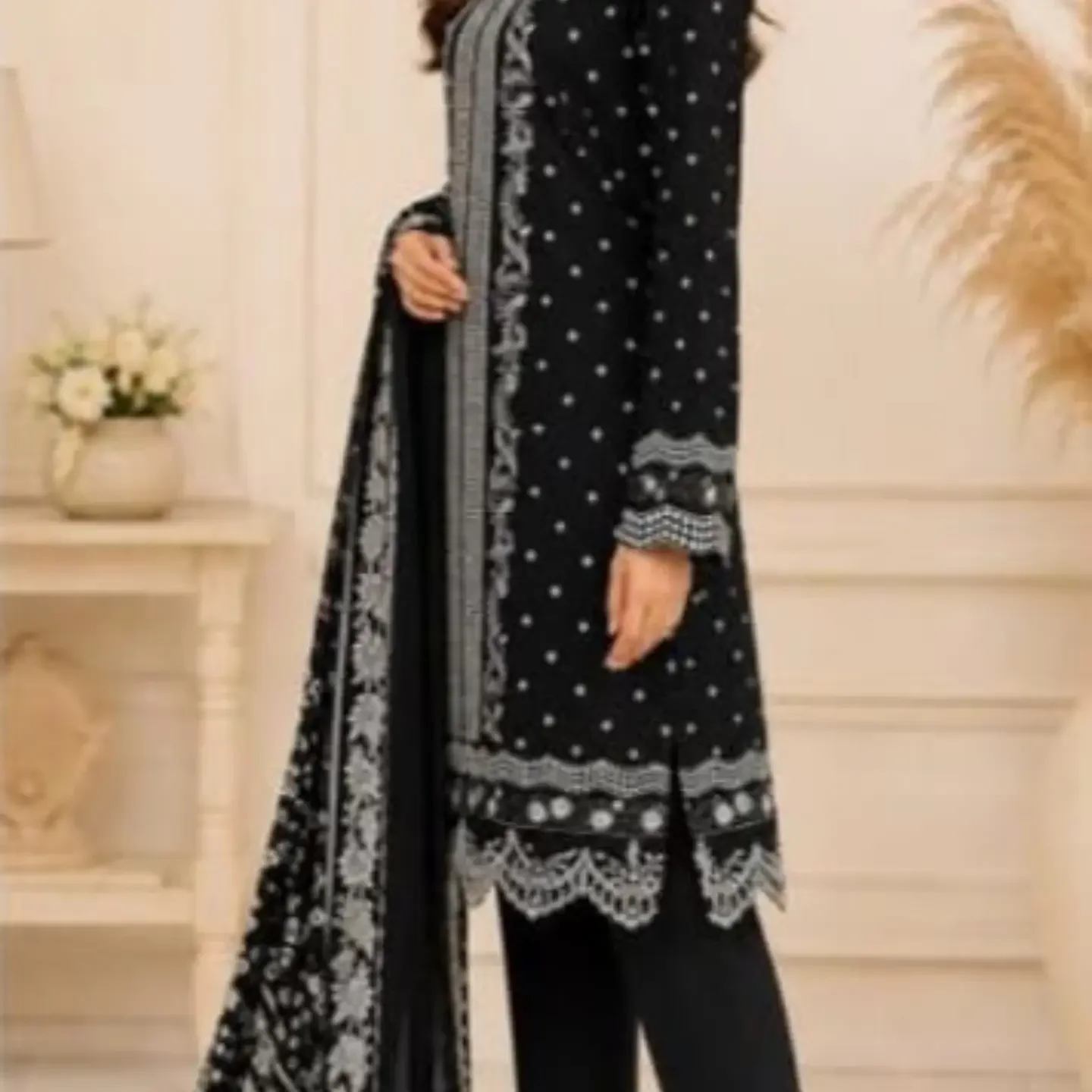 Alhamdulilla Aneela Fancy collection 2026 03PCS UNSTITCHED S — clothing image 4