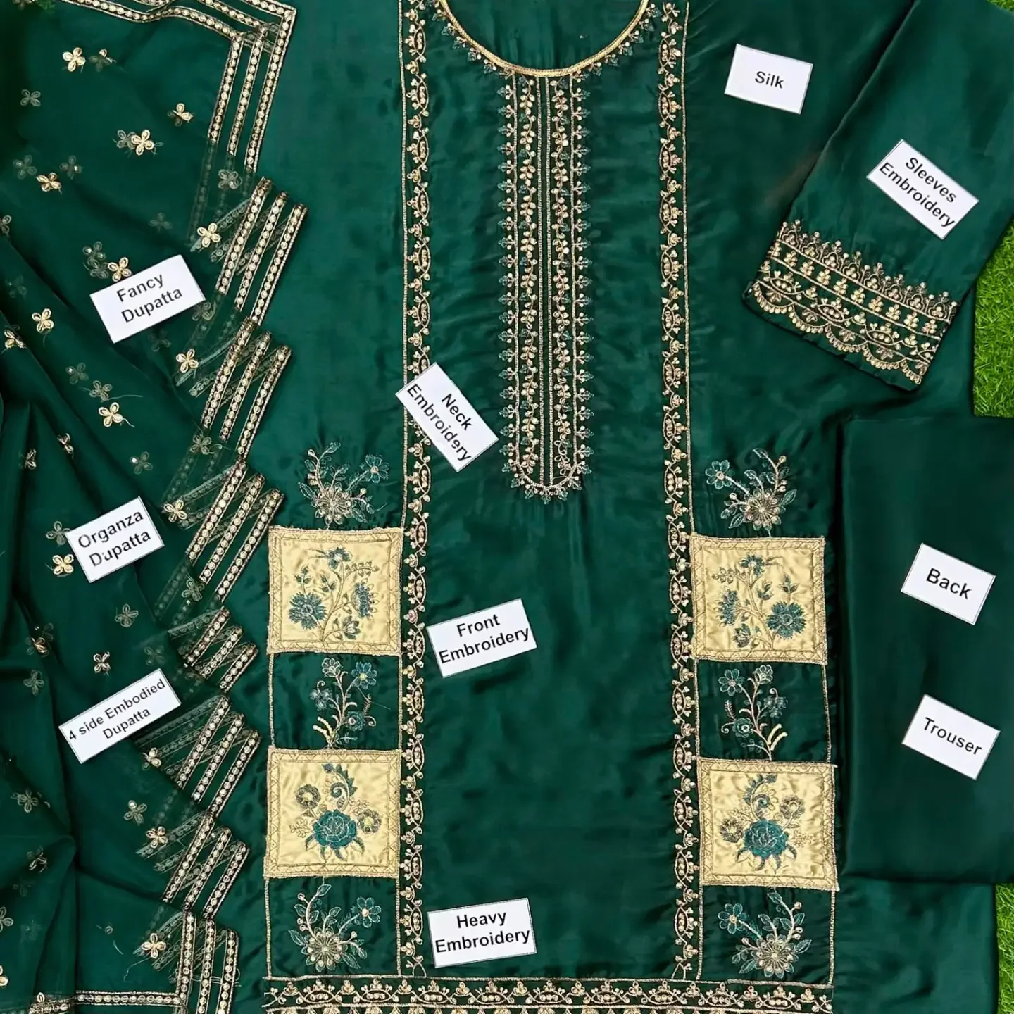 Alhamdulilla Charizma Silk collection 2026 03PCS UNSTITCHED — clothing image 3