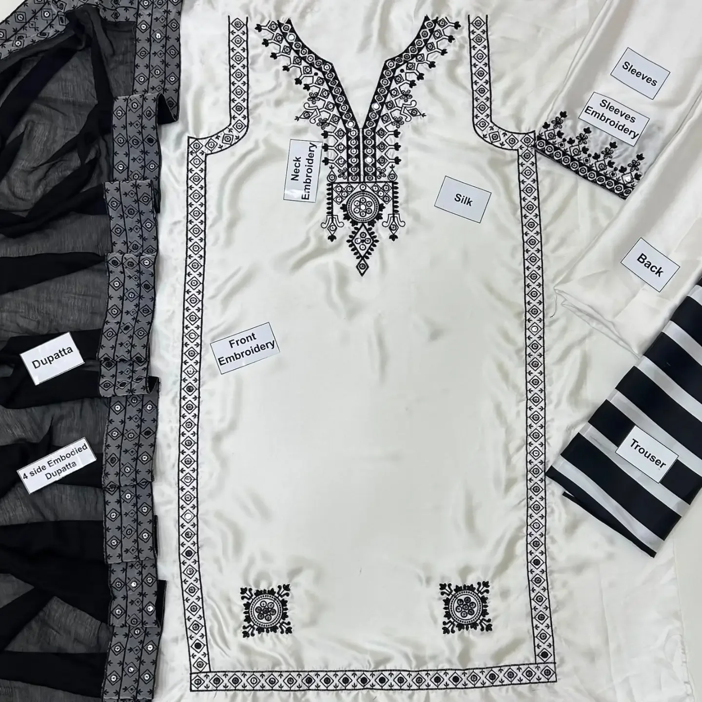 Alhamdulilla Charizma Silk collection 2026 03PCS UNSTITCHED — clothing image 4