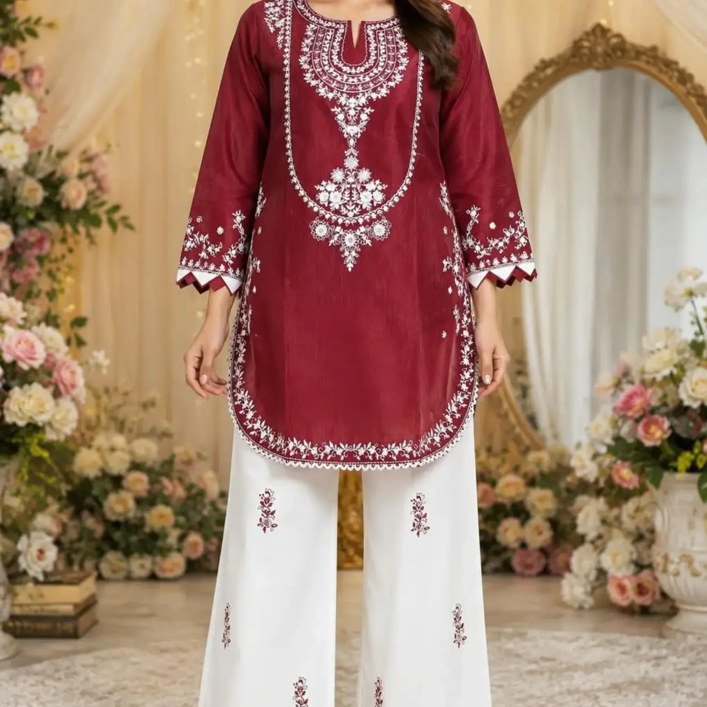 BANADORA LAWN EMBROIDERY 2PC STITCH COLLECTION Premium Sho — clothing image 4
