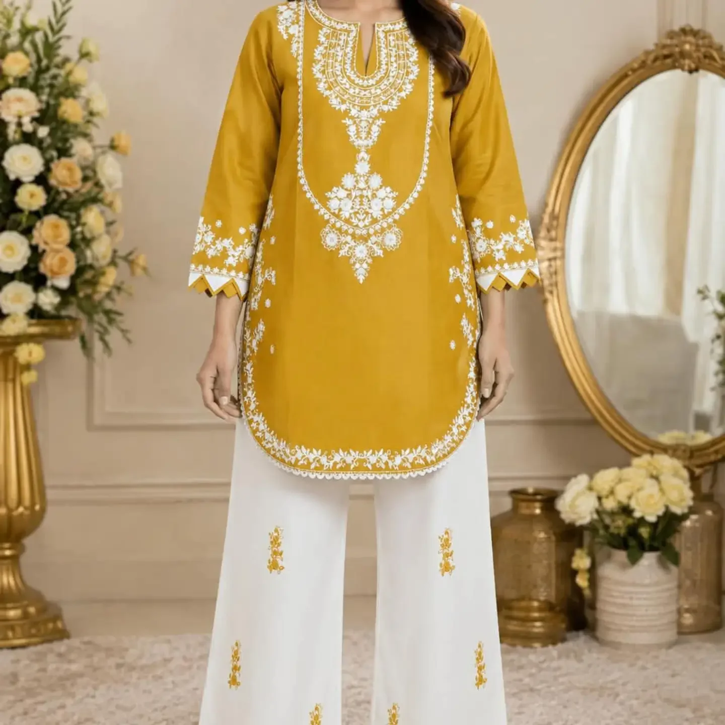 BANADORA LAWN EMBROIDERY 2PC STITCH COLLECTION Premium Sho — clothing image 7