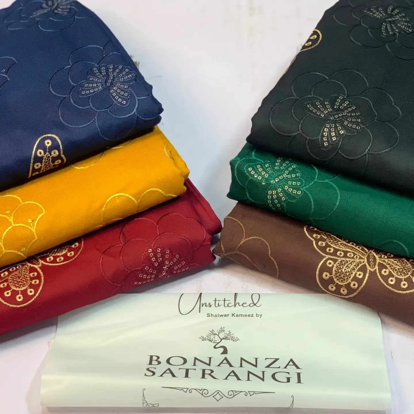 ( BONANZA SATRANGI Opening 2026-27 ) FABRIC MARINA DHANAK — clothing image 1