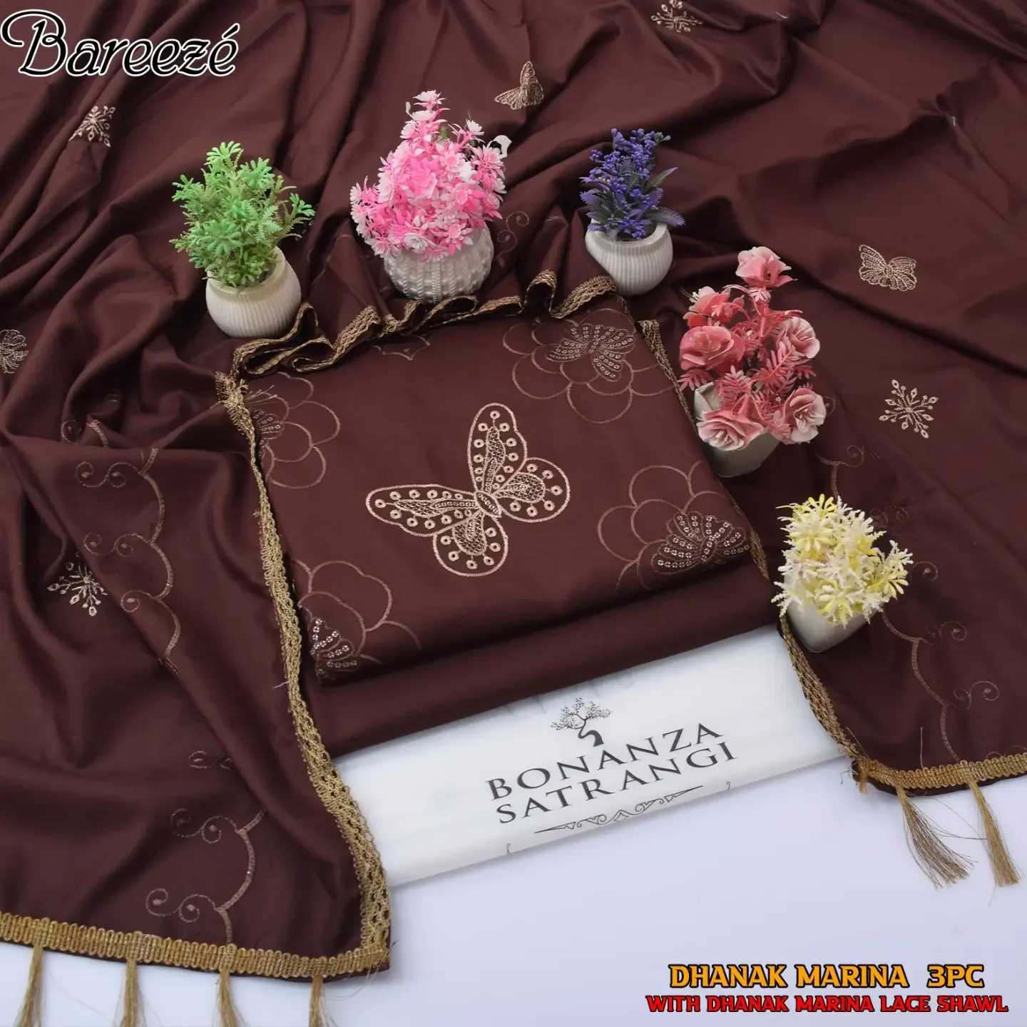 ( BONANZA SATRANGI Opening 2026-27 ) FABRIC MARINA DHANAK — clothing image 3