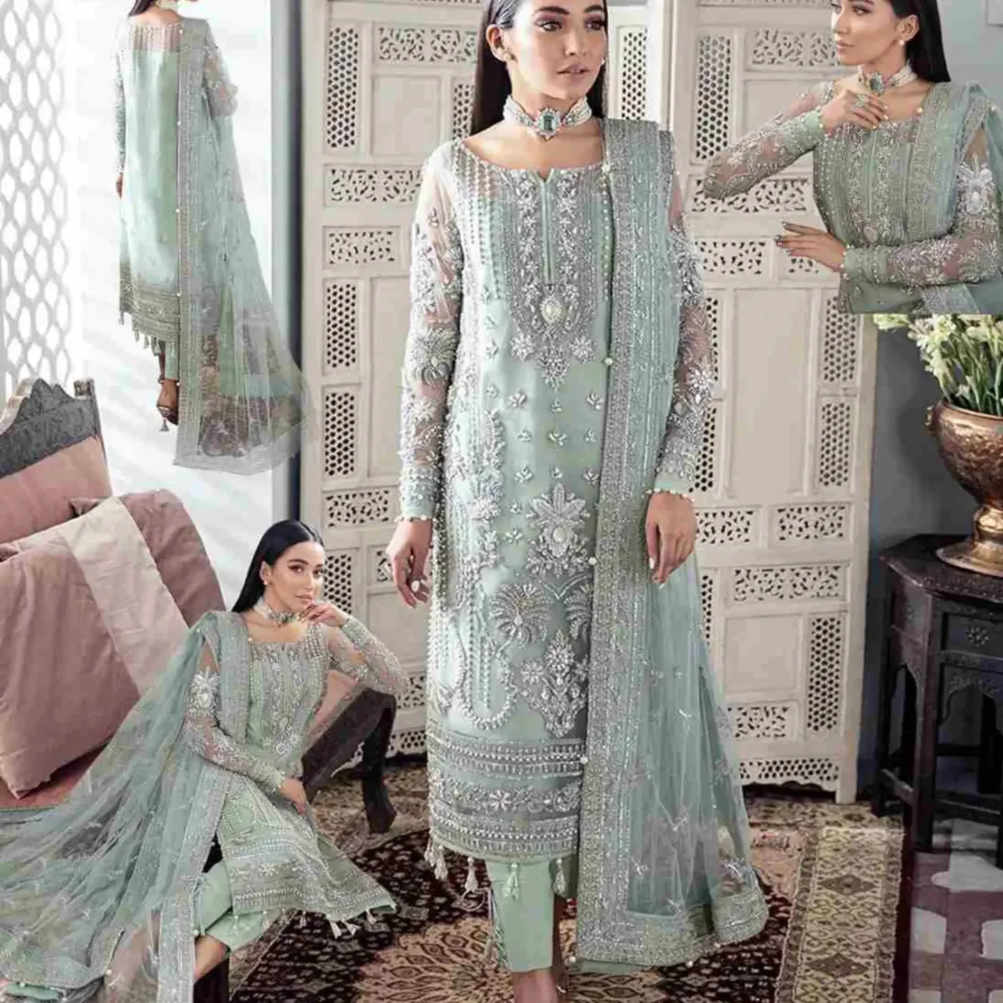 BRAND...GULAAL Unstitch Replica FABRIC (SHIRT).....NET (DUPA — clothing image 1