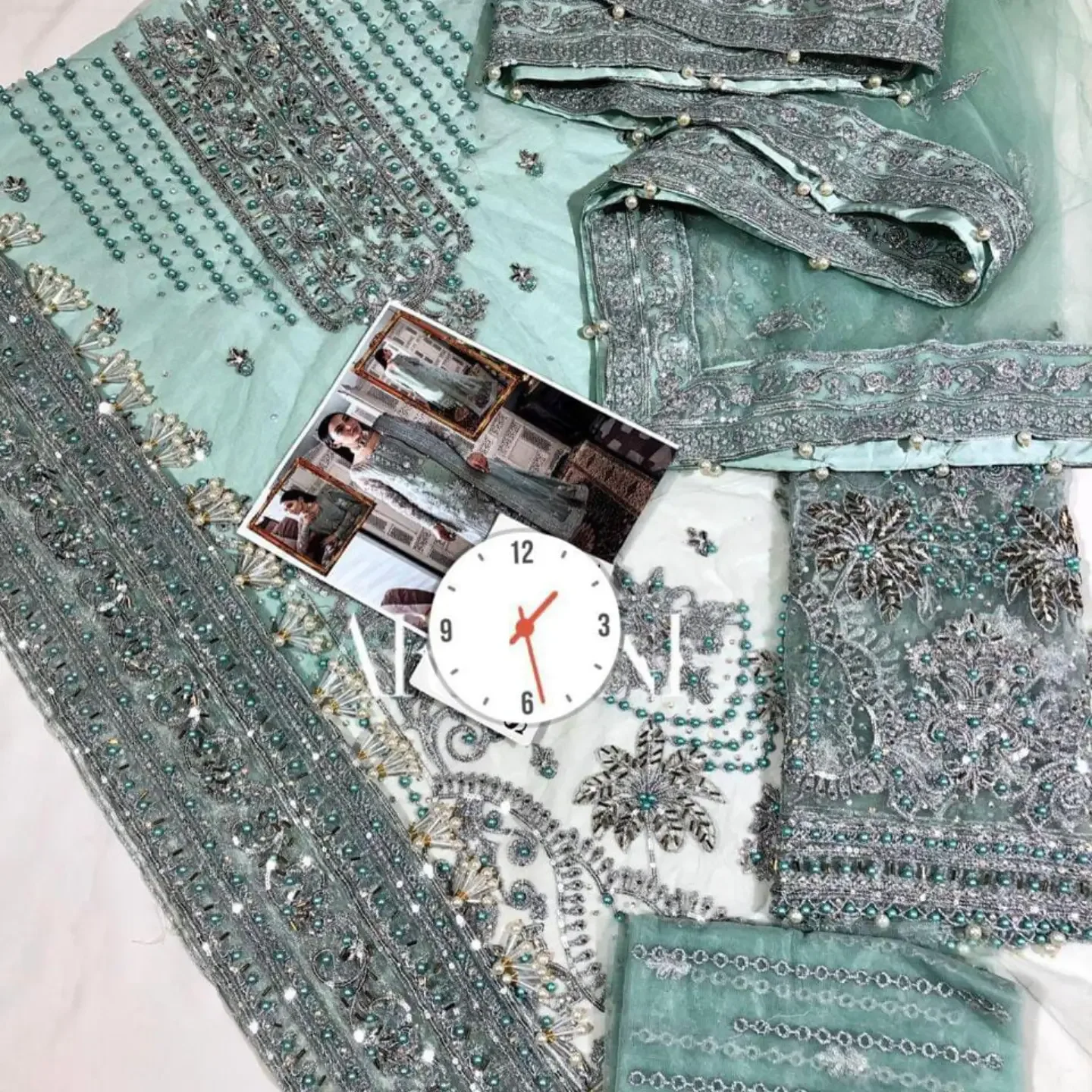 BRAND...GULAAL Unstitch Replica FABRIC (SHIRT).....NET (DUPA — clothing image 4