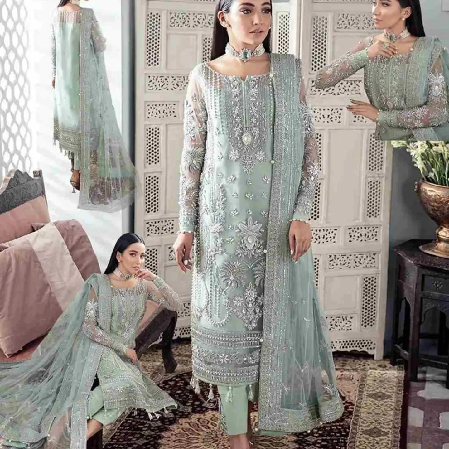 BRAND...GULAAL Unstitch Replica FABRIC (SHIRT).....NET (DUPA — clothing image 5