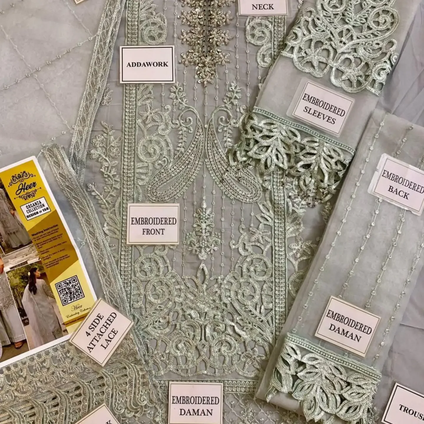 BRAND MARYAMS Material Organza, Malai Full Suit on Organza D — clothing image 2