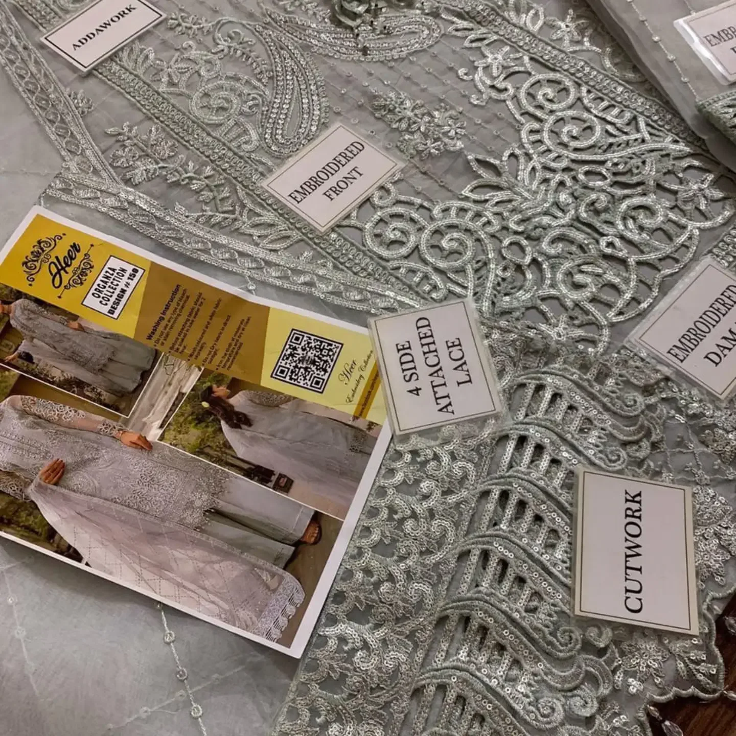 BRAND MARYAMS Material Organza, Malai Full Suit on Organza D — clothing image 6