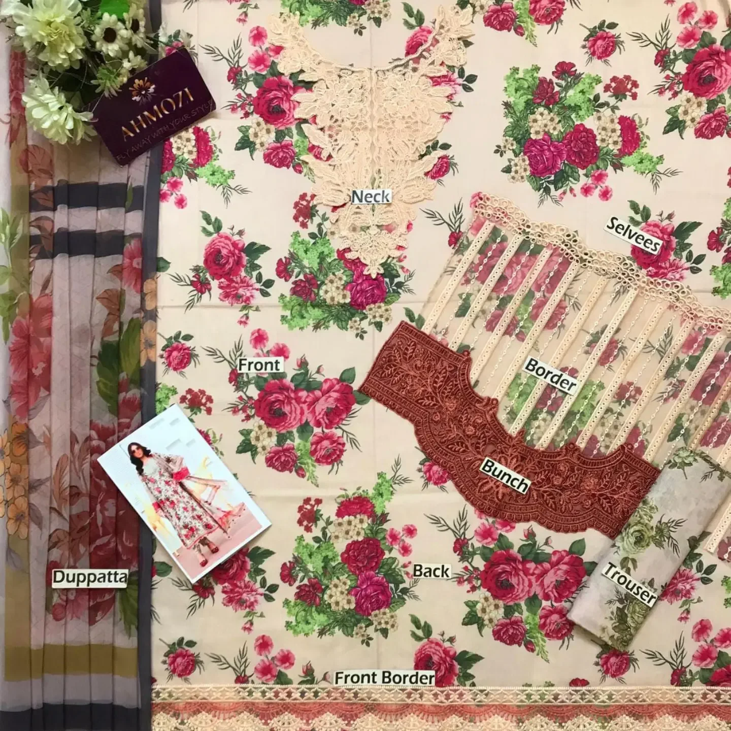 Brand mix sale live now Fabric Details Lawn & Chiffon • — clothing image 12