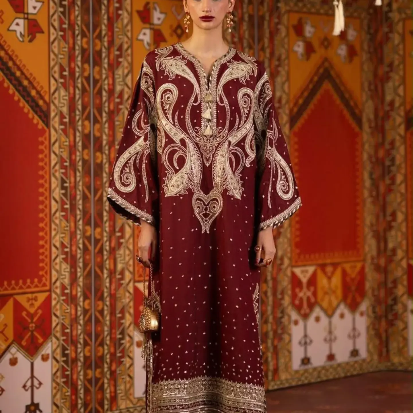 ETHNIC LUXERY KAFTAN COLLECTION 2026 charmoush silk fully he — clothing image 1