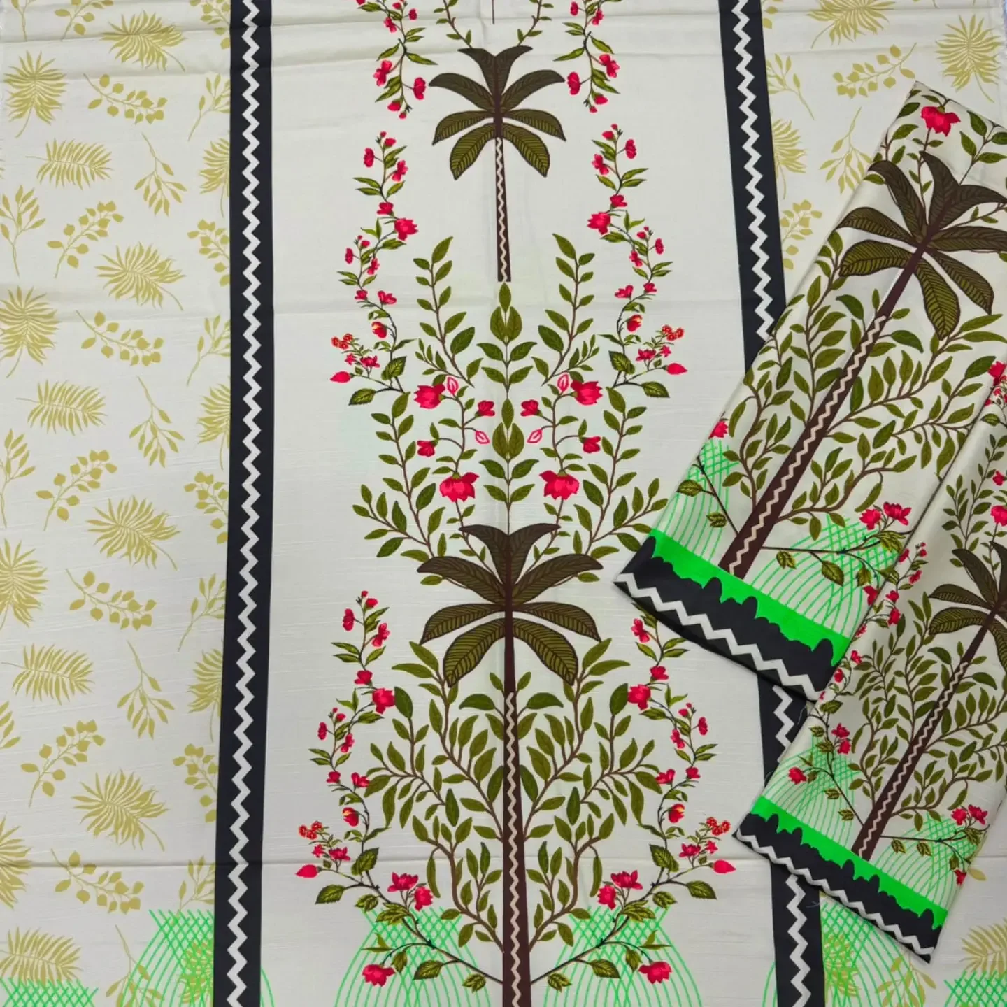 Kaftaan Style shirt Unstitched Fabric Linen Premium Viscos D — clothing image 7