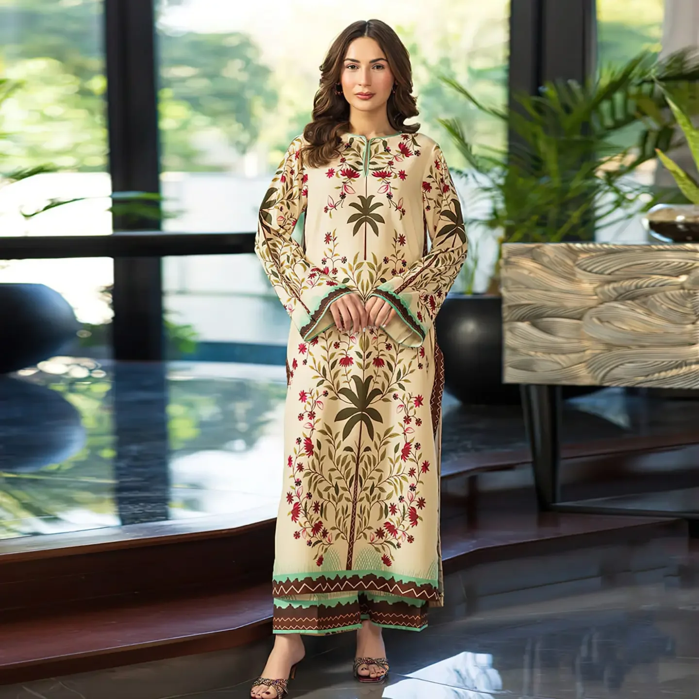 Kaftaan Style shirt Unstitched Fabric Linen Premium Viscos D — clothing image 8