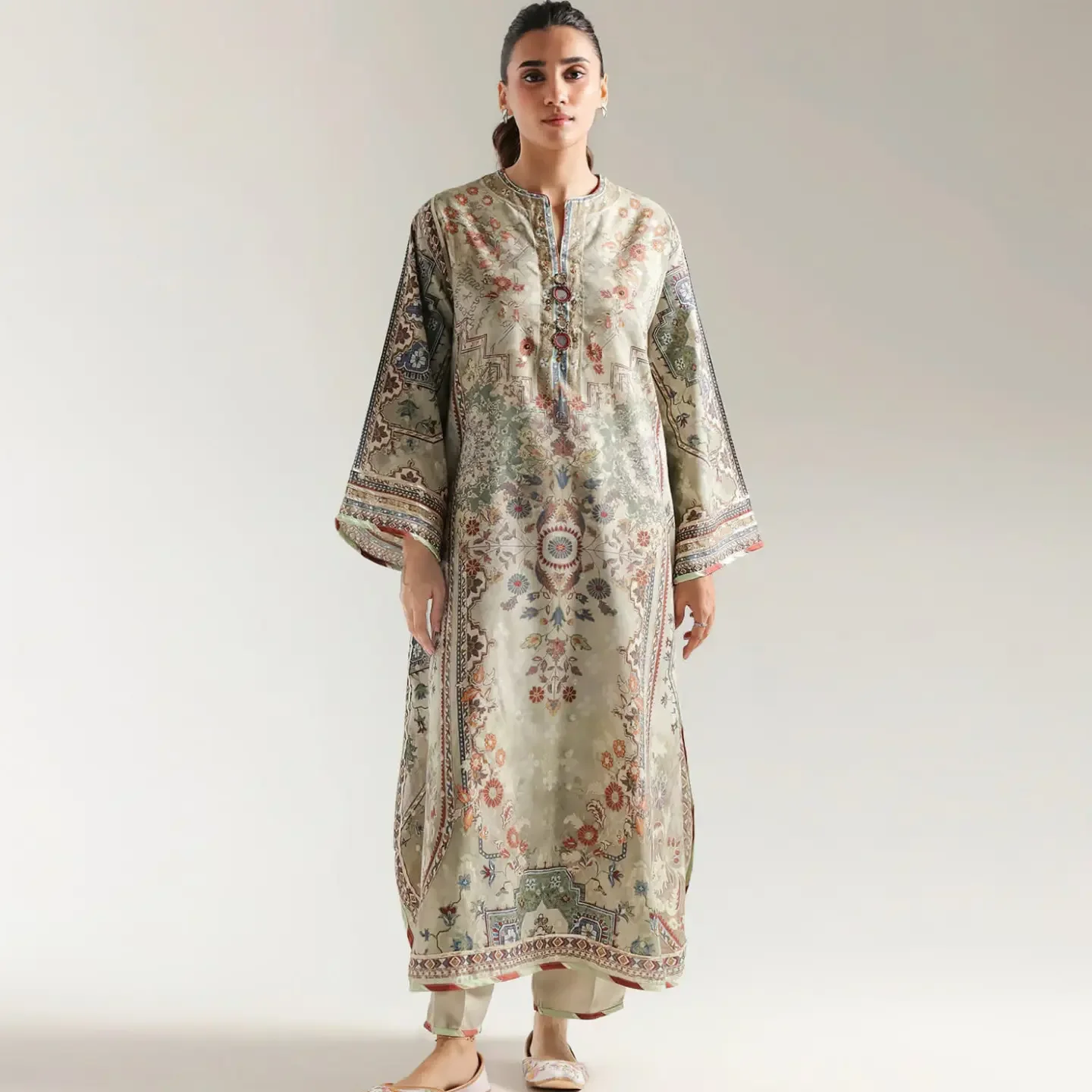 Kaftaan Style shirt Unstitched Fabric Linen Premium Viscos D — clothing image 14