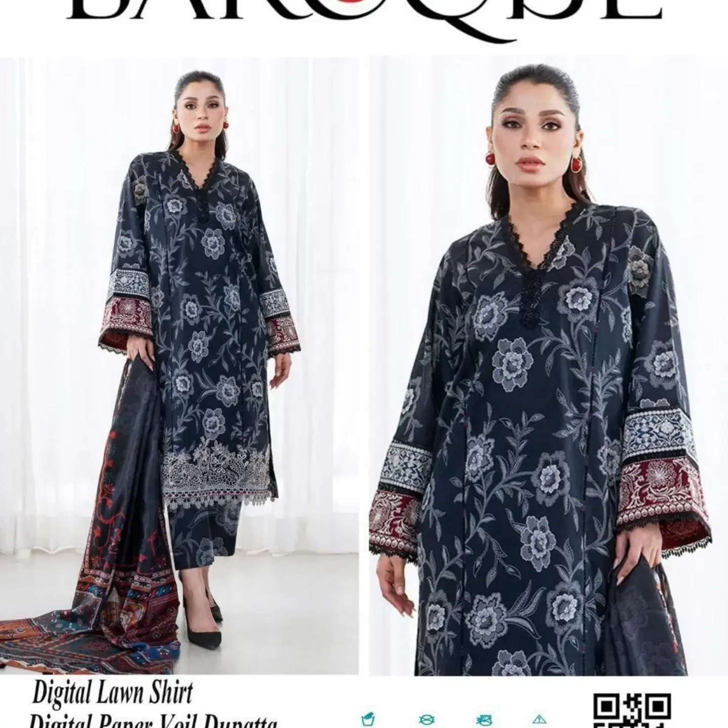Lawn Patches Sale Mela Baroque Premium Digital Printed LAW — clothing image 3