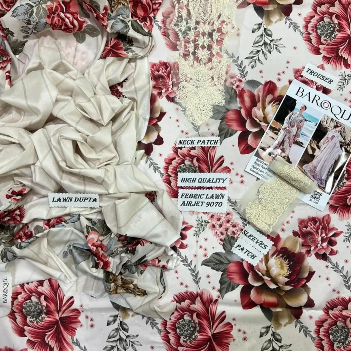 Lawn Patches Sale Mela Baroque Premium Digital Printed LAW — clothing image 14