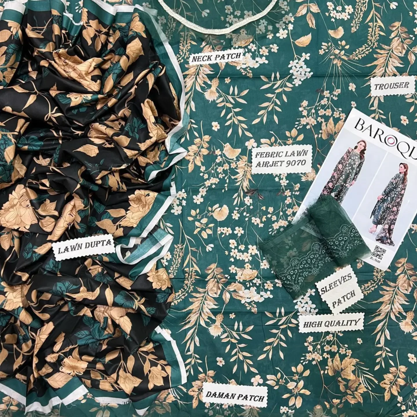 Lawn Patches Sale Mela Baroque Premium Digital Printed LAW — clothing image 15