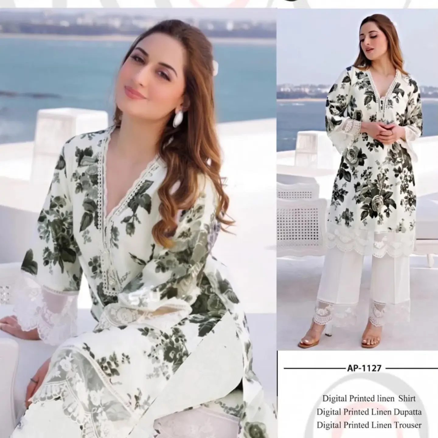 MARIA.B UN-STITCHED COLLECTION .3pc Printed LINEN Collection — clothing image 8