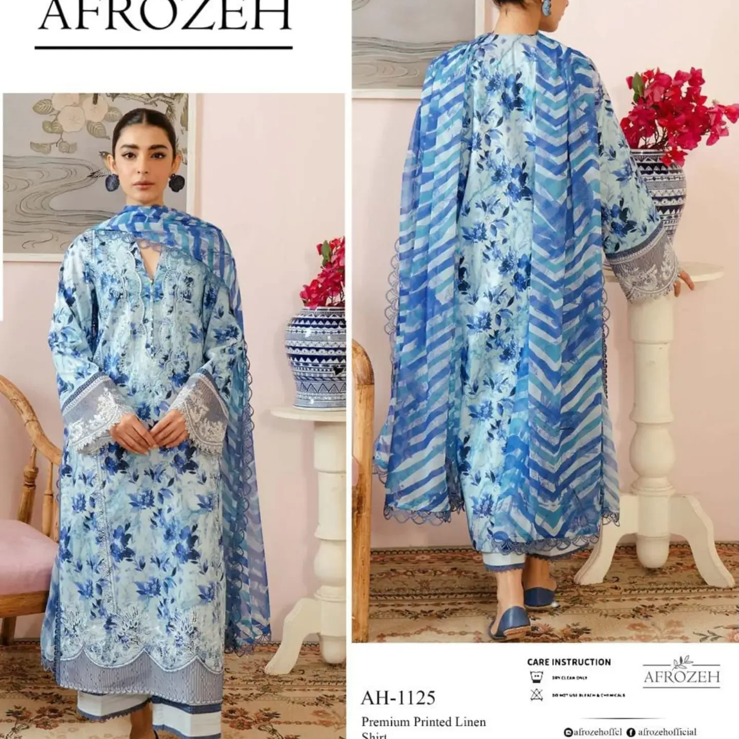 MARIA.B UN-STITCHED COLLECTION .3pc Printed LINEN Collection — clothing image 13