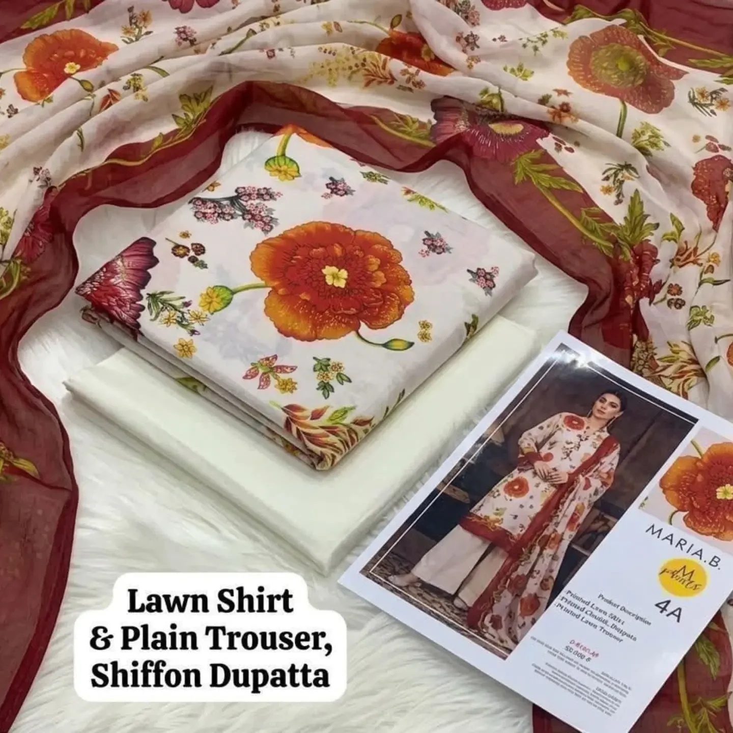 MIX BRAND AZADI SALE OFFER 3pc Unstitched Printed LAWN Co — clothing image 9