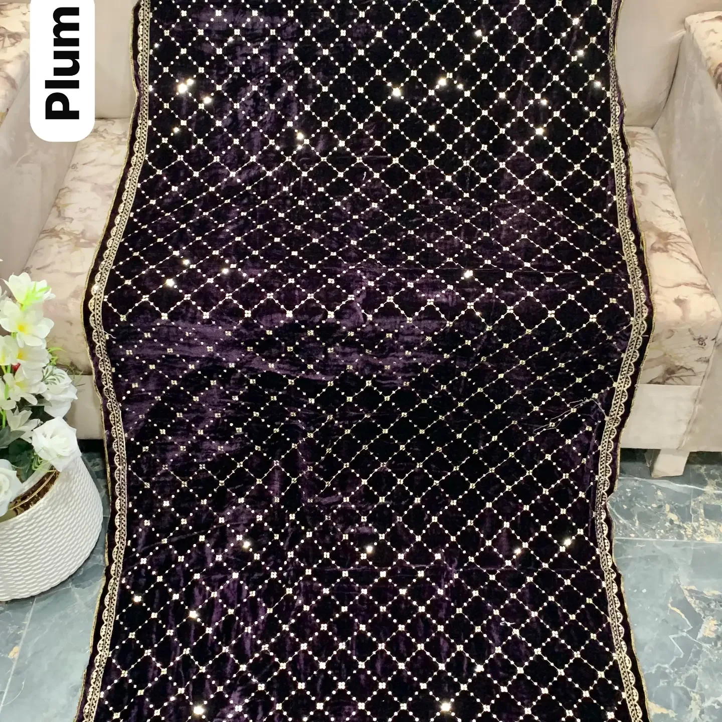 NEW ARRIVAL'S VELVET SHAWL'S COLLECTION 2026-27 BRAND NAME B — clothing image 3