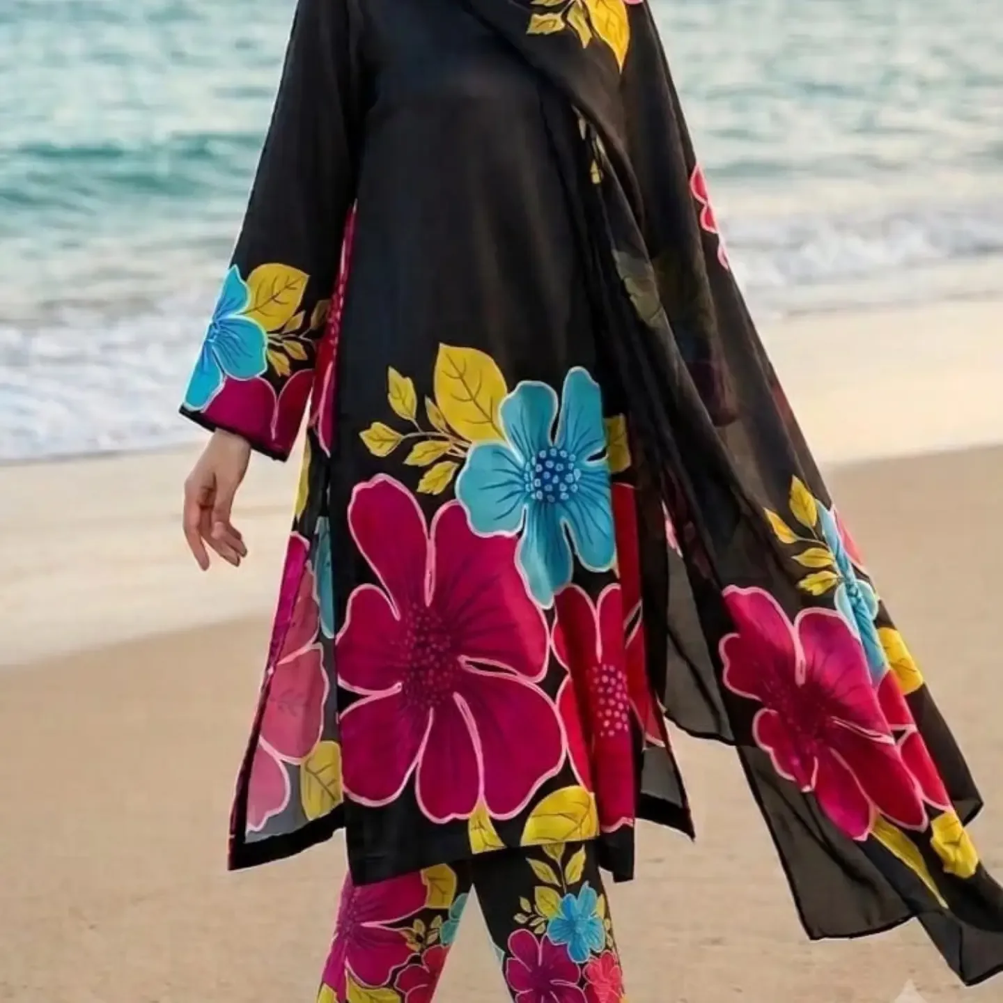 New Designs Alhamdulillah Tie N Die Digital printed 3pc Sham — clothing image 1