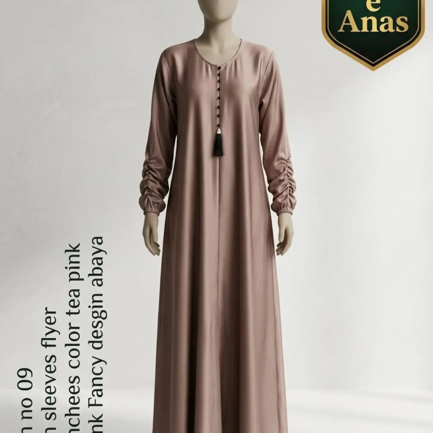 stylish desgin and plain Abaya Chunat sleeves Product Deta — clothing image 4