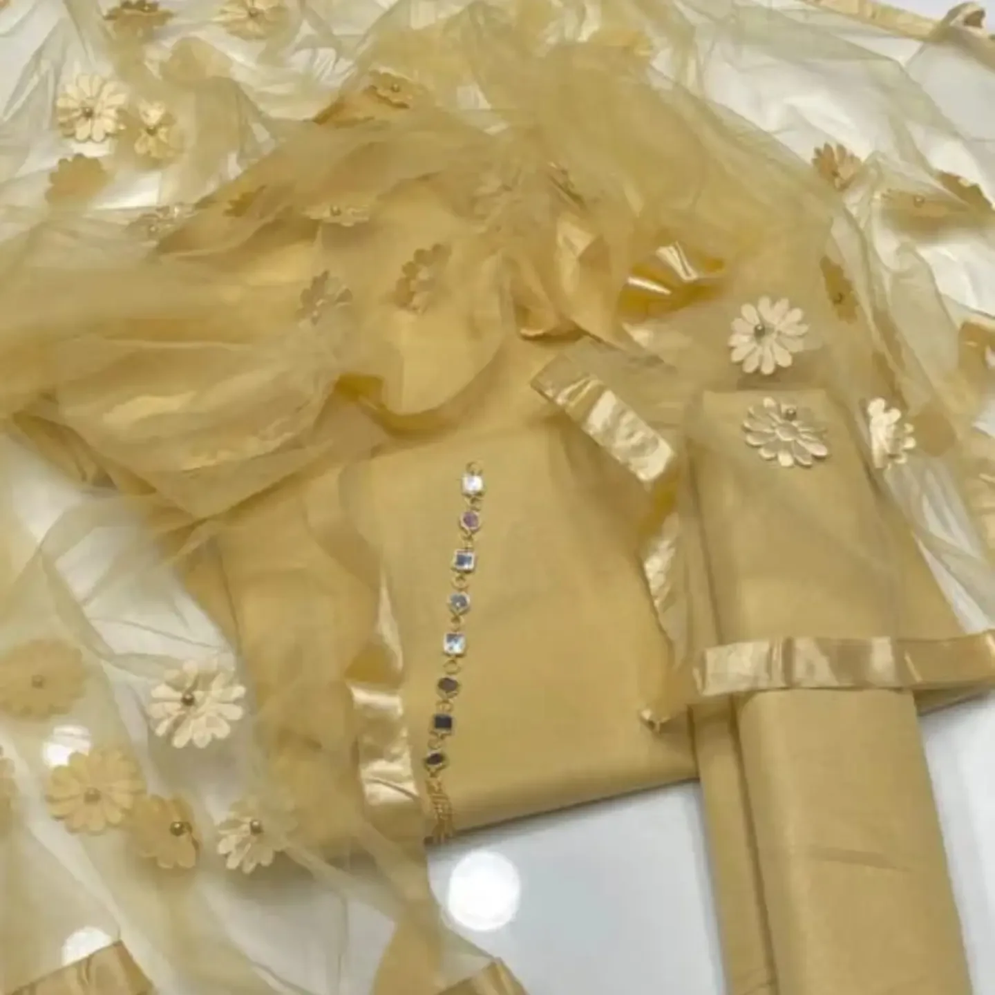 Trending New Season Arrival Shiny Katan Silk Plain s — clothing image 3